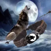 Howling Wolf with Moon Vegan Leather Adjustable Bracelet Free Shipping USA