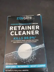 ZENGATE Retainer Cleaner Tablets - Quick 3-Minute Clean for Dentures, Mouth G...