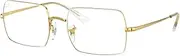 [Ray-Ban] Unisex-Adult RX1969V Metal Prescription Eyeglass Frames, Shiny Legend Gold On