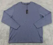 Travis Mathew Shirt Men Extra Large Blue Renner Long Sleeve Pullover Sweater NEW