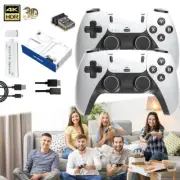 Video Game Console Retro TV Stick 64G 4K HDMI 2 Wireless Controller 40000+ Games