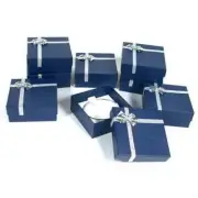 8 Bangle Pocket Watch Gift Boxes Bow Tie Blue Silver