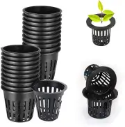 Net Pots 50 Packs Garden Mesh round Net Cups, Duty Wide Lip Bucket Basket Pot...