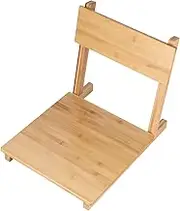Smoothly Polished Tatami Chair Tilt Backrest Phyllostachys Pubescens Japanese Room Chair for Comfortable Sitting (Original Color)