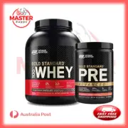 Optimum Nutrition 100% Whey Protein 5lb + On Pre Advanced 20 Serves Stack
