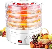 Food Dehydrator, Electric Food Preserver and Dryer with 5 Stackable Clear Trays, Bottom-Mounted Fan, Freeze Dryer for Jerky, Meat, Fruit, Vegetables and Healthy Snacks