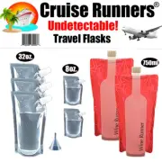 Cruise Ship Flask Kit Rum Runners Sneak Alcohol Smuggle Liquor Booze Bags Wine