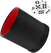 Hohopeti Dice Board Game Accessory Quiet Shaker Dice Cup Set of 1 Cylindrical Cup for Parties Family Gatherings and Gaming Sessions