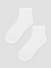Unisex White Casual Comfy Ankle Socks