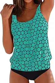 [Generic] Underwire Swimsuit Tops for Women Large Bust Women High Waisted Bikini Sexy Up Two Swimsuits Vintage Swimsuit Two Retro Ruched High Waist Print Bikini Set Swimwear Shorts Set for Women