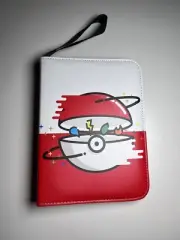pokemon card binder 4 pocket storage holds 200 cards starter pokemon zip up