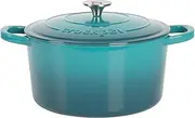 Crock Pot Artisan 7-Quart Round Dutch Oven - Teal Ombre