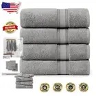 Sumptuous 100% Cotton Extra Large Bath Sheet Set - 4 Piece Oeko-Tex Certified