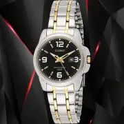 Casio LTP-1314SG-1AV Ladies Analog Watch Stainless Steel Band Gold Silver New