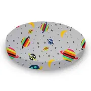 SheetWorld Fitted Oval Sheet 23x29 Fits Stokke Mini, Cotton Woven General Prints