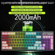 Wireless RGB Backlit Rechargeable Gaming Keyboard, 96 Key for PC Mac Xbox PS4