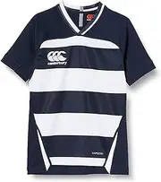 [Canterbury] Boy's Vapodri Evader Hooped Rugby Jersey Rugby Jersey (Pack of 1) Navy