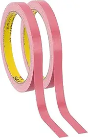 uxcell 0.4"x0.01" Bookbinding Tape, 22 Yard Total 2 Roll Cloth Bookbinding Repair Tape Book Binding Tape Self Adhesive for Repairing Old Books, Pink