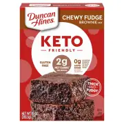 Duncan Hines Keto Friendly Chewy Fudge Brownie Mix, Gluten Free, Zero Sugar Adde