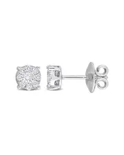 Diamond Select Cuts 14K 0.46 ct. tw. Diamond Halo Studs