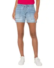 Liverpool Los Angeles Rascal High Rise Utility Jean Shorts in Boylston