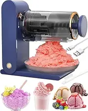 Electric Shaved Ice Machine, Rechargeable Snow Cone Maker with 2 Silicone Ice Molds, Portable Snow Cone Shaved Ice Maker for Ice Cream Snow Cone Smoothie for Home