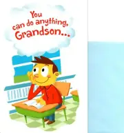 Happy Birthday Amazing Grandson Who Can Do Anything Greeting Card