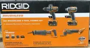 BRAND NEW! Ridgid 18V Brushless 4-Tool Combo Kit (R9225)