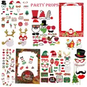 Christmas Photo Frame Booth Props Decorative Xmas Holiday Selfie Frame Gifts