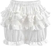[Fiamll] Victorian Bloomer Cute Bloomer Multi-Layered Ruffle Safety Pants Underwear Leggings