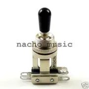 Switchcraft 3-Way Short Toggle Switch w/ Genuine Switchcraft Black Tip