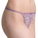 SWEAR 思薇爾 香榭巴黎系列M-XL蕾絲低腰丁字褲(莫蘭紫)