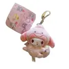 "Clearance" Japan Sanrio My Melody Pink Dinosaur Plush Small Key Bag Holder Toy