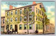 c1940s Will's House Lincoln Gettysburg Address Pa Postcard Linen