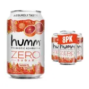 Probiotic Kombucha Zero Sugar Blood Orange, No Refrigeration Needed, Keto Fri...