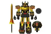 Super7 ULTIMATES! Mighty Morphin Power Rangers Megazord Black and Gold - 8" Power Rangers Action Figure with Accessories Classic TV Show Collectibles and Retro Toys