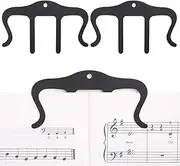2Pieces Metal Music Book Clip - Music Page Holder Clips, Upgraded Sheet Music Organizer Clip, Metal Piano Book Holder for Sheet Music Stands, Pianos, Musicians Black