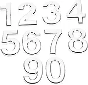 Tofficu 10Pcs House Door Numbers Self Adhesive Address Number Stickers for Easy Installation Durable Material for Mailboxes Offices Hotels and Home Identification