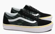 Vans Comfycush Old Skool Black Tie-Dye Lace Up Men's Skate Shoes Size 9.5 NEW
