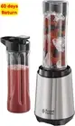 RHBL300 Mix and Go Stainless Steel Blender 300W Dishwasher Safe Silver Black