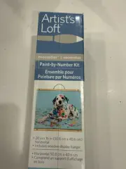 Artists Loft Paint By Number 20 x 16 Cute Dog w Bright Colors