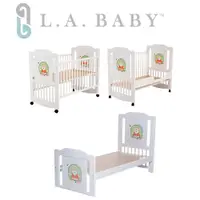 在飛比找PChome24h購物優惠-【美國 L.A. Baby】布魯克林三階段嬰兒木床/成長大床