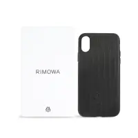 在飛比找Yahoo奇摩購物中心優惠-RIMOWA 皮革手機殼 iPhone XS Max (黑)