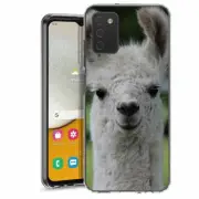 For Samsung Galaxy A03s A02s TPU Case Cover+Glass(Llama Smile)