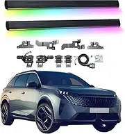 BJOHQ Electric Running Boards Compatible for Peugeot 5008 2017-2025 with Light, SUV, Off-Road & Pickup Trucks - Retractable Truck Steps & Nerf Bars