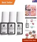 3 PCS Super Strong Nail Glue for Acrylic Nails,Super Brush on Nail Glue Profe...