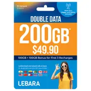 Lebara $49.90 Prepaid Eco SIM Card