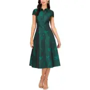 Aidan Mattox Womens Cap Sleeve Midi Daytime Shirtdress BHFO 2188