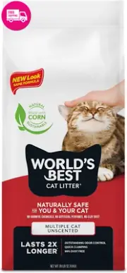 MULTI CAT 12.7kg Clumping Cat Litter Lavender Scent Natural Low Dust Lightweight