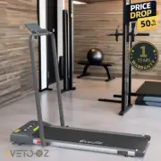 2hp Treadmill Electric Walking Pad Foldable Under Desk Home Gym Fitness Grey